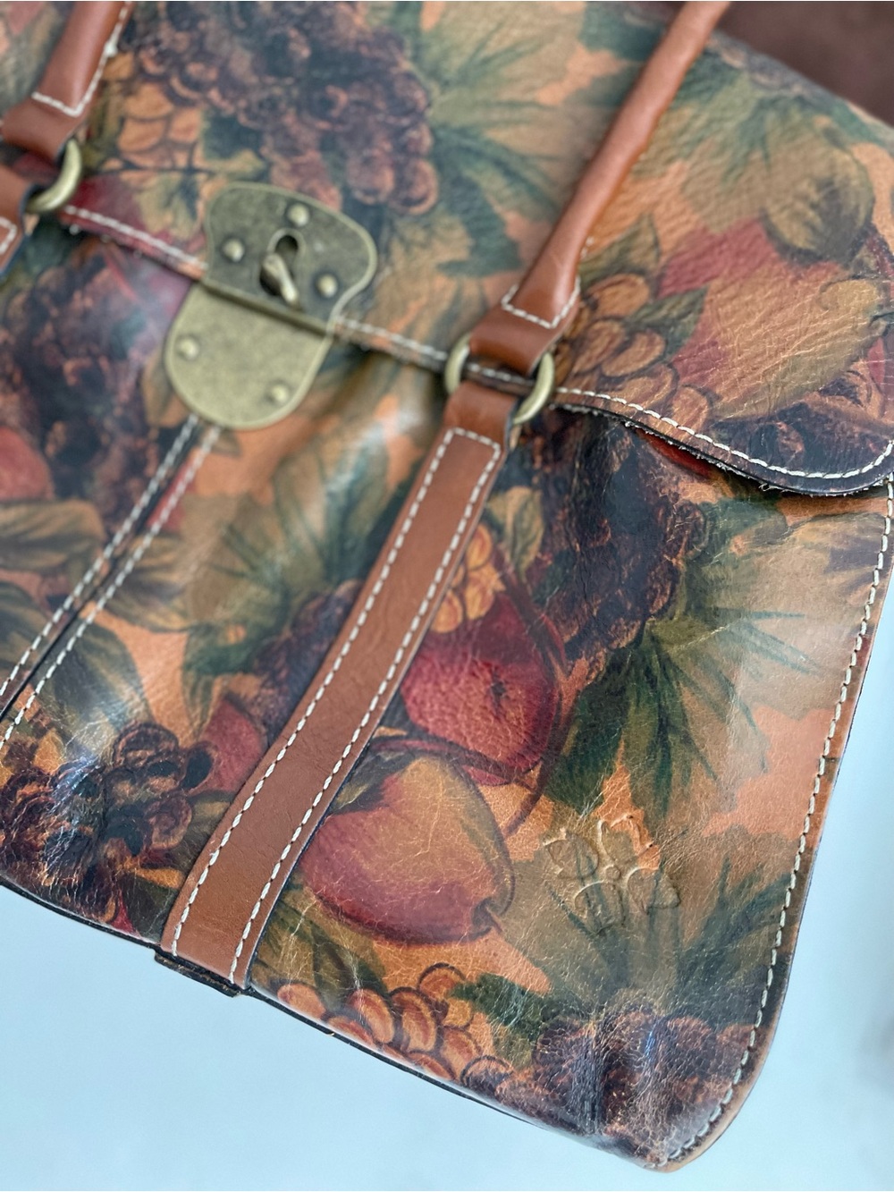 Patricia Nash Fruit Print Leather Bag - Picture 13 of 13